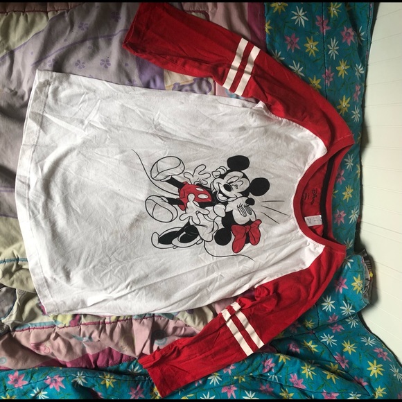 Micky and Minnie Mouse baseball tee - Picture 1 of 2